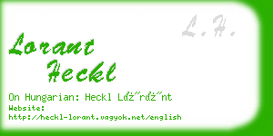 lorant heckl business card